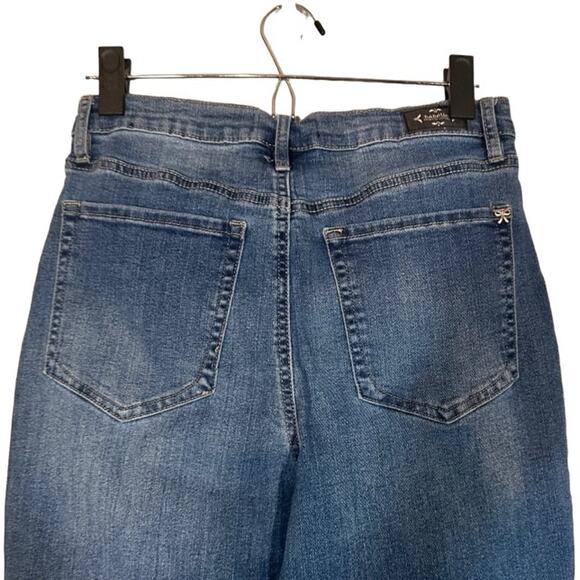 Nanette Lepore Blue Jolie High Waisted Taper Classic Denim Jeans Women Sz 8 - Picture 7 of 9